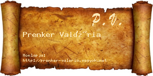 Prenker Valéria névjegykártya